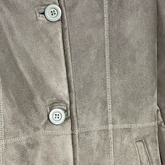 Appleseeds faux suede lined coat brown soft warm cozy women’s small petite - Picture 5 of 5